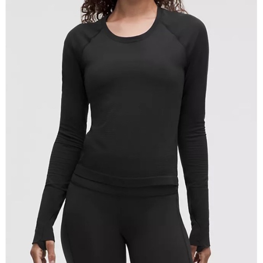 Lululemon Swiftly Tech Long Sleeve 2.0 Black Size 6 Activewear Yoga Running Gym